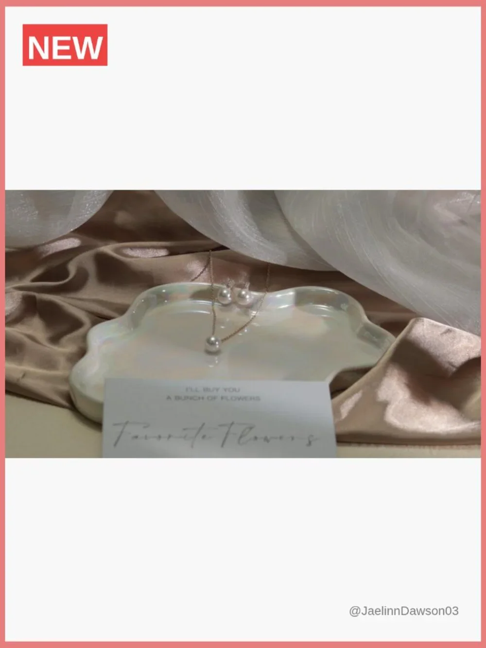Classic Pearl Necklace & Earrings Set 14K Gold Plated